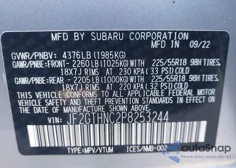 2023 Subaru Crosstrek Limited from USA, damaged, VIN JF2GTHNC2P8253244
